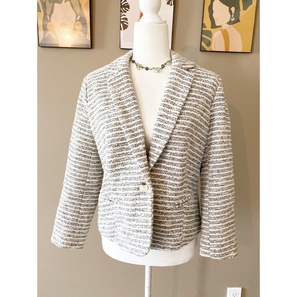 Lucky Brand Gray Tweed Blazer Jacket